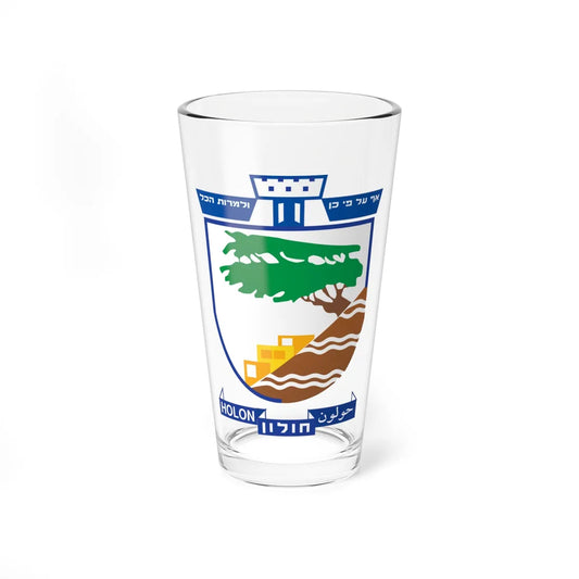 Coat of arms of Holon (Israel) (Coat of Arms) Pint Glass 16oz 16oz - Go Mug Yourself