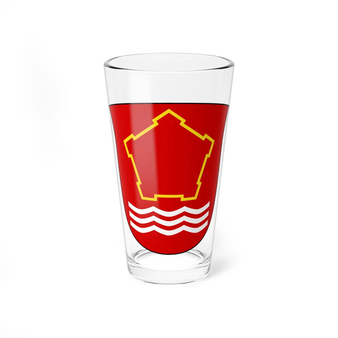 Coat of arms of Home Guard District Copenhagen (Denmark) (Coat of Arms) Pint Glass 16oz 16oz - Go Mug Yourself