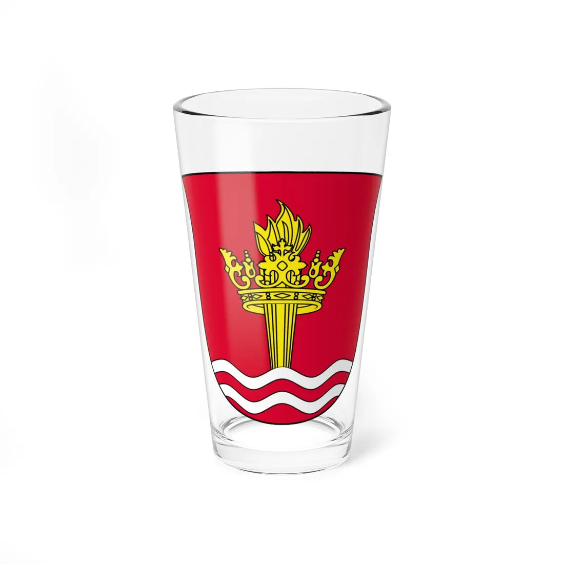 Coat of arms of Home Guard District Copenhagens Western Area (Denmark) (Coat of Arms) Pint Glass 16oz 16oz - Go Mug Yourself