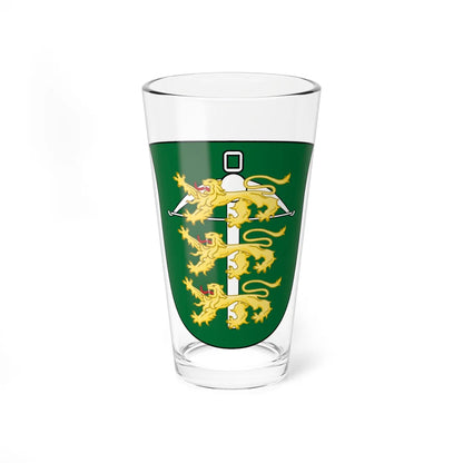 Coat of arms of Home Guard District Middle and West Zeeland (Denmark) (Coat of Arms) Pint Glass 16oz 16oz - Go Mug Yourself