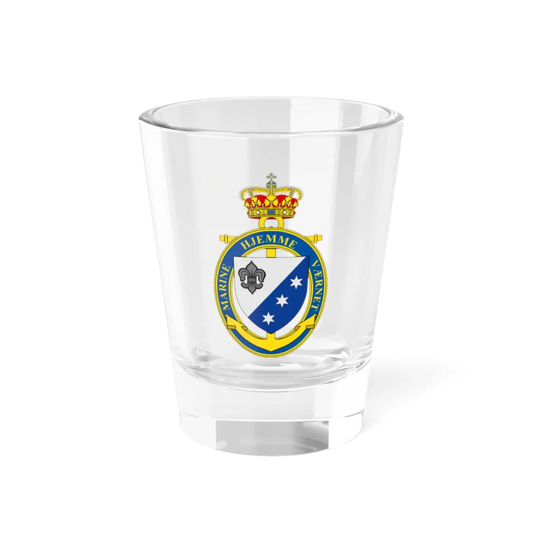 Coat of arms of Home Guard Flotilla 115 Vendsyssel (Denmark) (Coat of Arms) Shot Glass 1.5oz 1.5oz - Go Mug Yourself