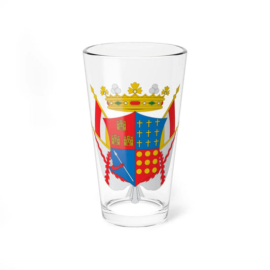 Coat of arms of Honduras Colonial (Costa Rica) (Coat of Arms) Pint Glass 16oz 16oz - Go Mug Yourself