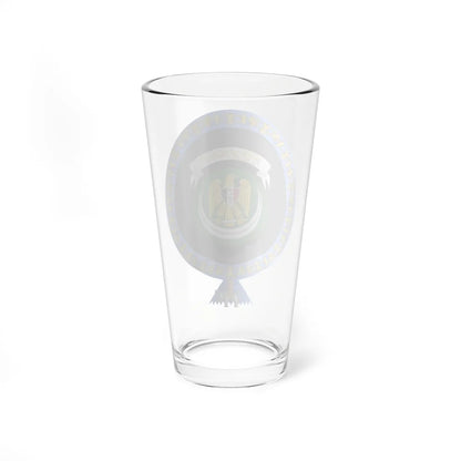 Coat of Arms of Hosni Mubarak Order of the Elephant Variant (Egypt) (Coat of Arms) Pint Glass 16oz - Go Mug Yourself
