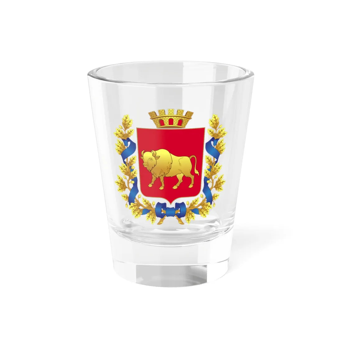 Coat of Arms of Hrodna Voblasts (Belarus) (Coat of Arms) Shot Glass 1.5oz 1.5oz - Go Mug Yourself