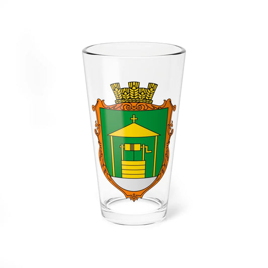 Coat of Arms of Hroziovo (Ukraine) (Coat of Arms) Pint Glass 16oz 16oz - Go Mug Yourself