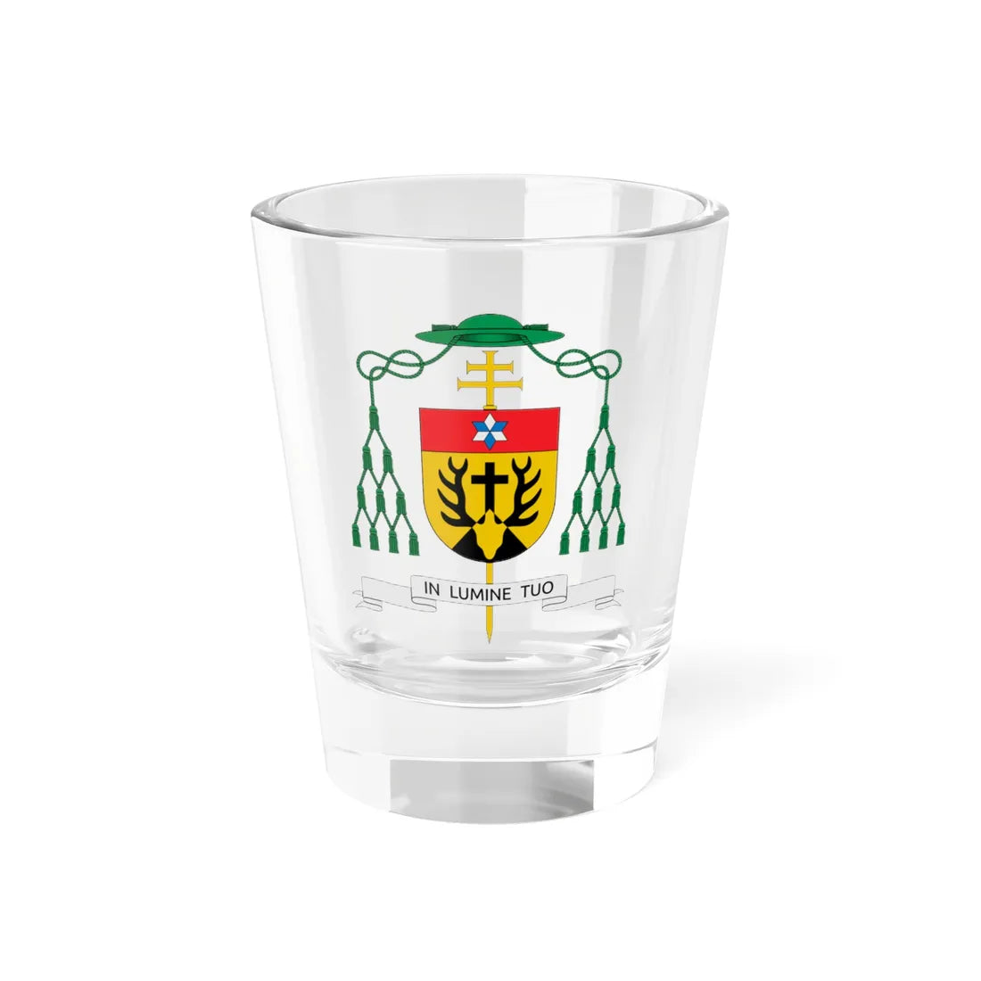 Coat of arms of Hubertus van Megen (Netherlands) (Coat of Arms) Shot Glass 1.5oz 1.5oz - Go Mug Yourself