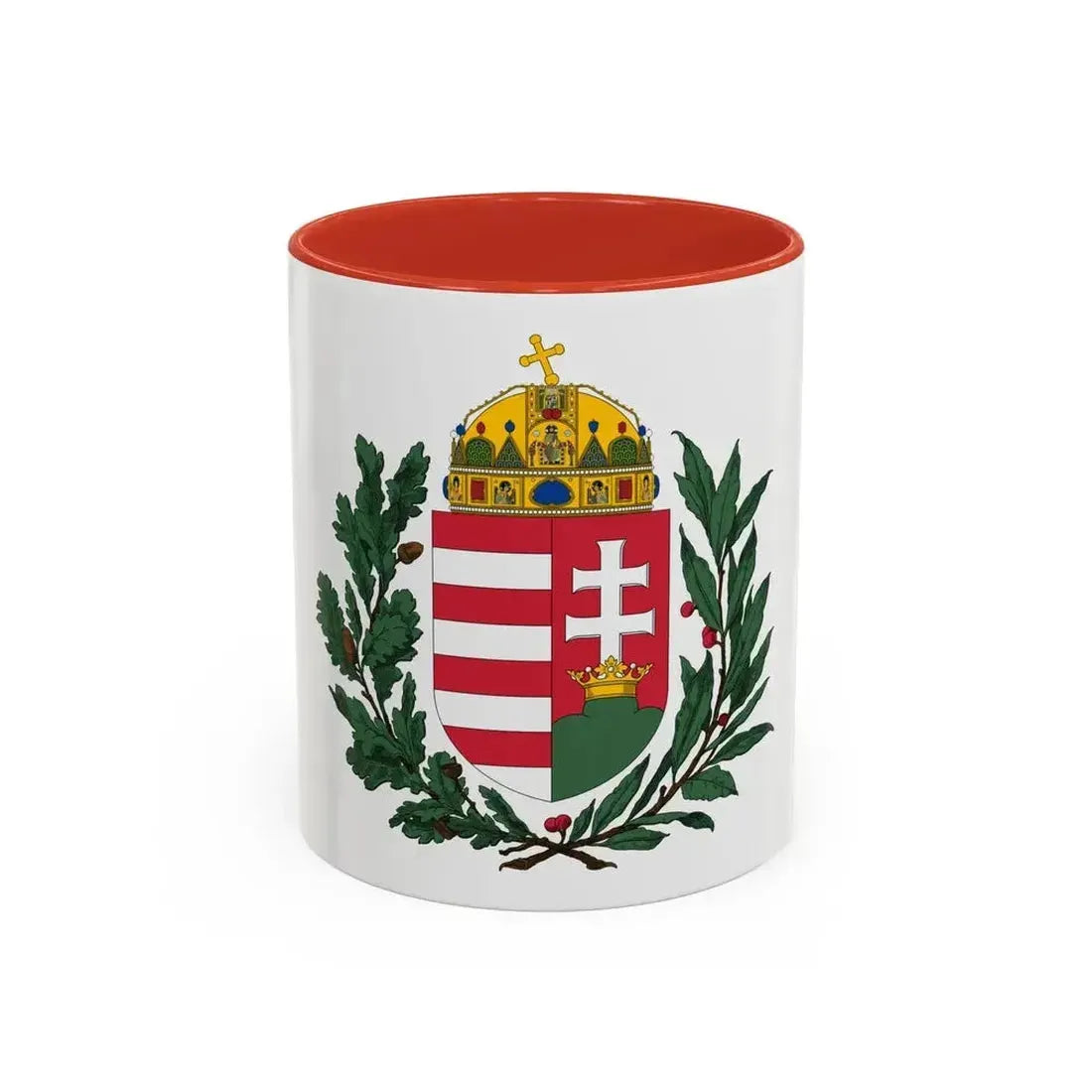 Coat of arms of Hungary (1896-1915) 2 - Accent Coffee Mug 11oz Red - Go Mug Yourself