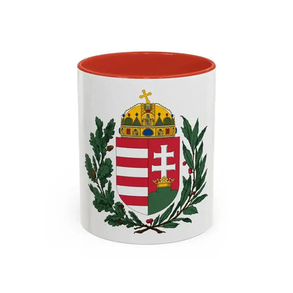 Coat of arms of Hungary (1896-1915) 2 - Accent Coffee Mug 11oz Red - Go Mug Yourself
