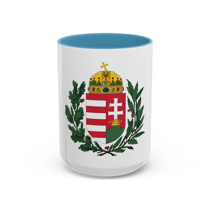 Coat of arms of Hungary (1896-1915) 2 - Accent Coffee Mug 15oz Light Blue - Go Mug Yourself
