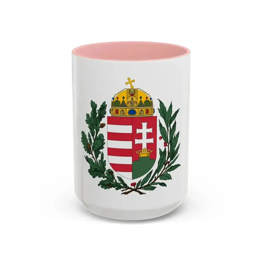 Coat of arms of Hungary (1896-1915) 2 - Accent Coffee Mug 15oz Pink - Go Mug Yourself