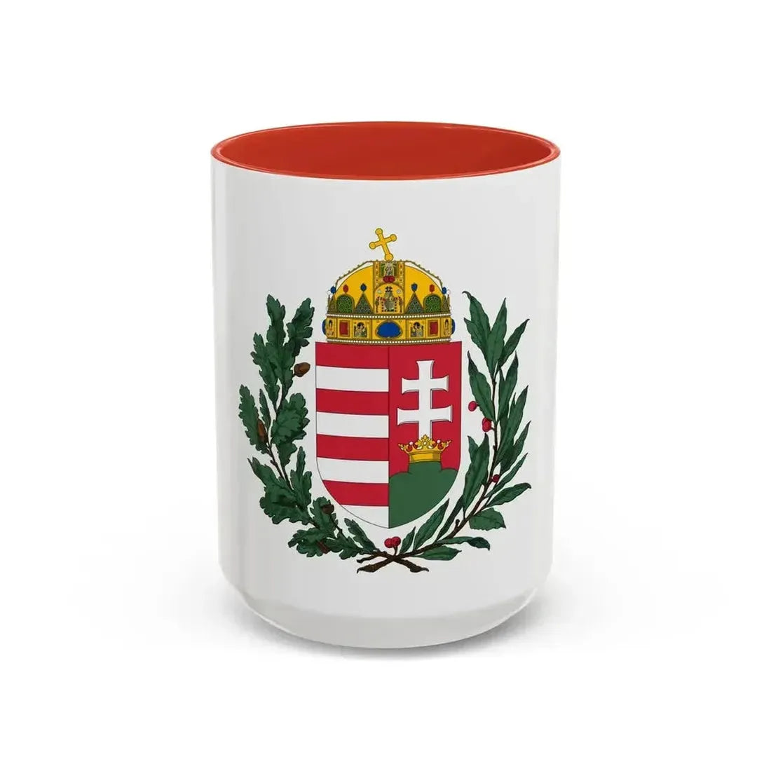 Coat of arms of Hungary (1896-1915) 2 - Accent Coffee Mug 15oz Red - Go Mug Yourself