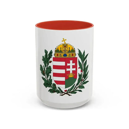 Coat of arms of Hungary (1896-1915) 2 - Accent Coffee Mug 15oz Red - Go Mug Yourself