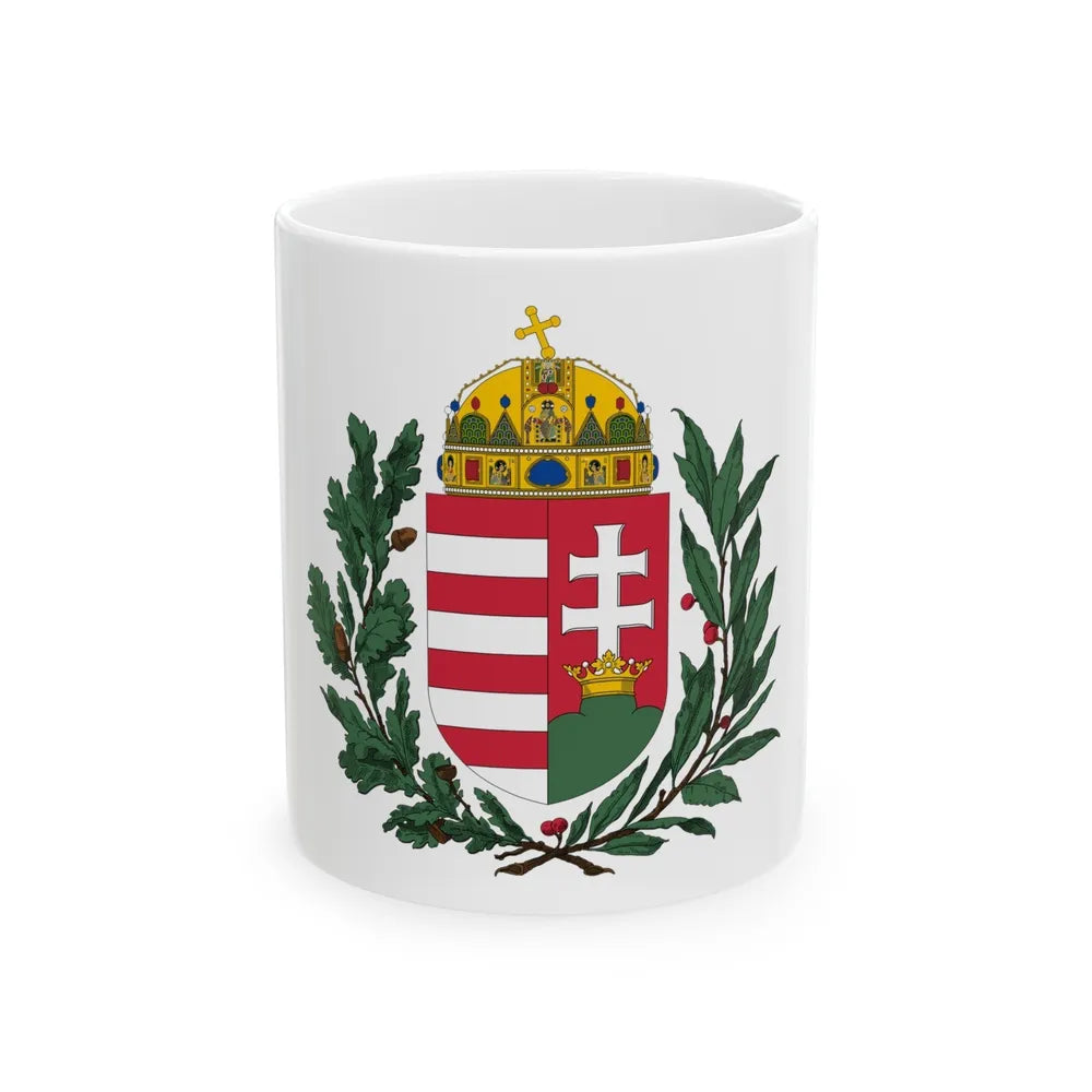 Coat of arms of Hungary (1896-1915) 2 - White Coffee Mug-11oz-Go Mug Yourself