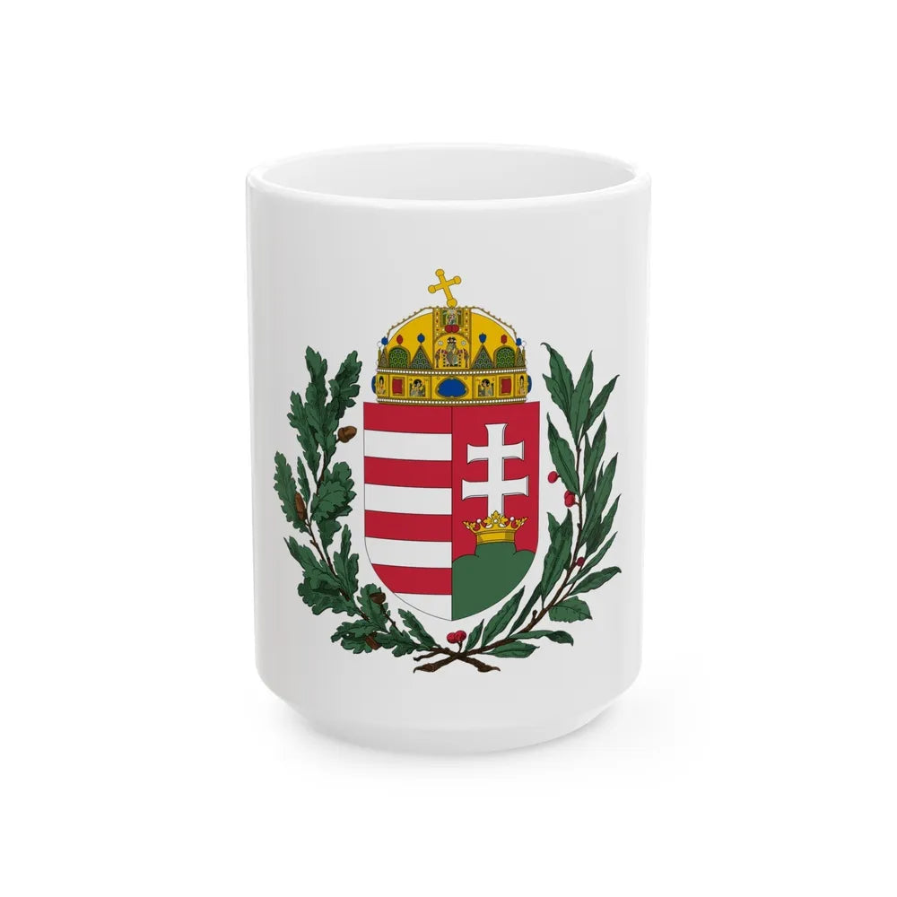 Coat of arms of Hungary (1896-1915) 2 - White Coffee Mug-15oz-Go Mug Yourself