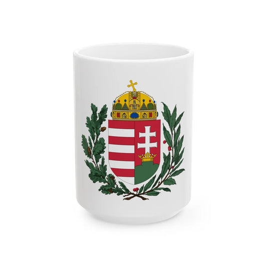 Coat of arms of Hungary (1896-1915) 2 - White Coffee Mug-15oz-Go Mug Yourself