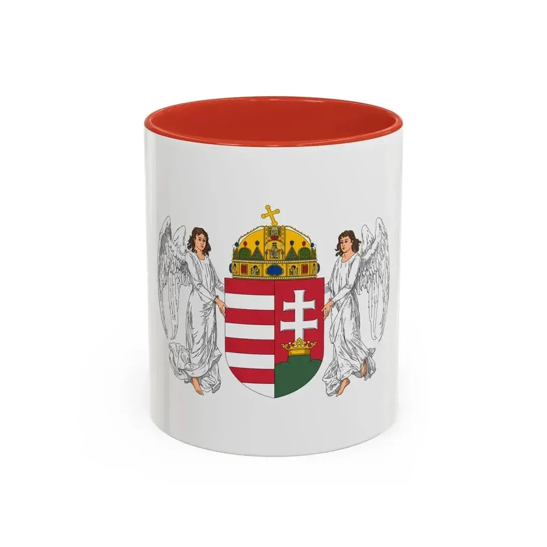Coat of arms of Hungary (1896-1915) - Accent Coffee Mug 11oz Red - Go Mug Yourself