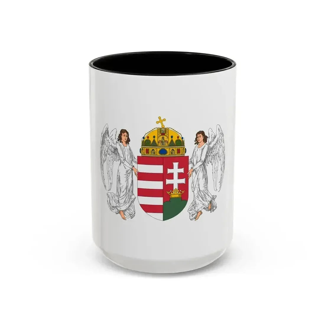 Coat of arms of Hungary (1896-1915) - Accent Coffee Mug 15oz Black - Go Mug Yourself