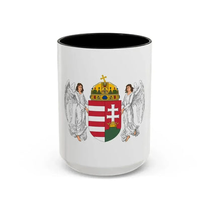 Coat of arms of Hungary (1896-1915) - Accent Coffee Mug 15oz Black - Go Mug Yourself