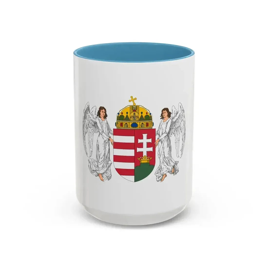 Coat of arms of Hungary (1896-1915) - Accent Coffee Mug 15oz Light Blue - Go Mug Yourself