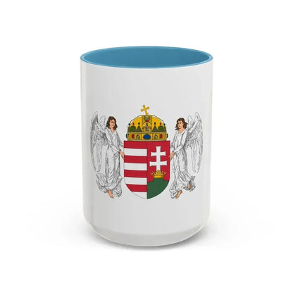 Coat of arms of Hungary (1896-1915) - Accent Coffee Mug 15oz Light Blue - Go Mug Yourself