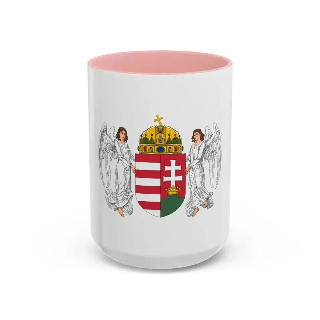Coat of arms of Hungary (1896-1915) - Accent Coffee Mug 15oz Pink - Go Mug Yourself