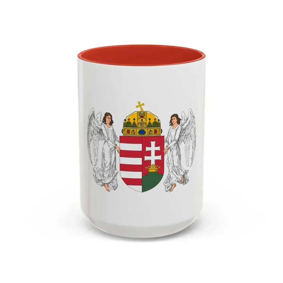 Coat of arms of Hungary (1896-1915) - Accent Coffee Mug 15oz Red - Go Mug Yourself
