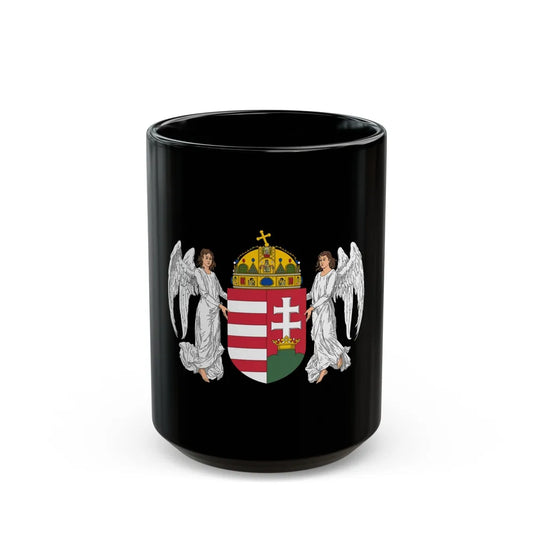 Coat of arms of Hungary (1896-1915) - Black Coffee Mug-15oz-Go Mug Yourself