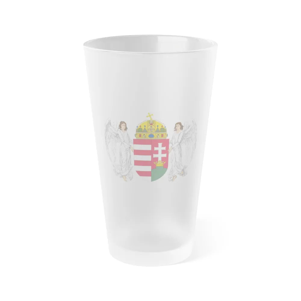 Coat of arms of Hungary (1896-1915) - Frosted Pint Glass 16oz-16oz-Frosted-Go Mug Yourself