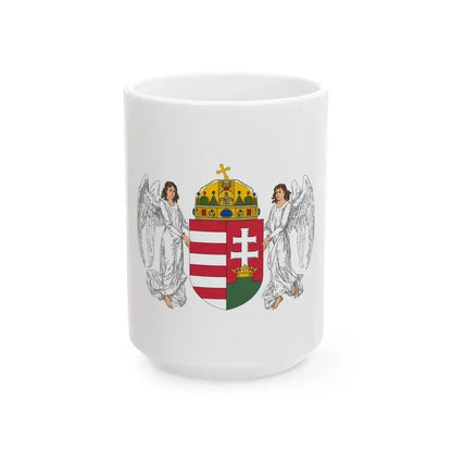 Coat of arms of Hungary (1896-1915) - White Coffee Mug 15oz - Go Mug Yourself