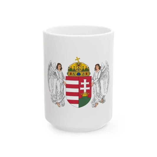 Coat of arms of Hungary (1896-1915) - White Coffee Mug 15oz - Go Mug Yourself