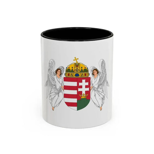 Coat of arms of Hungary (1915-1918, 1919-1946) - Accent Coffee Mug 11oz Black - Go Mug Yourself