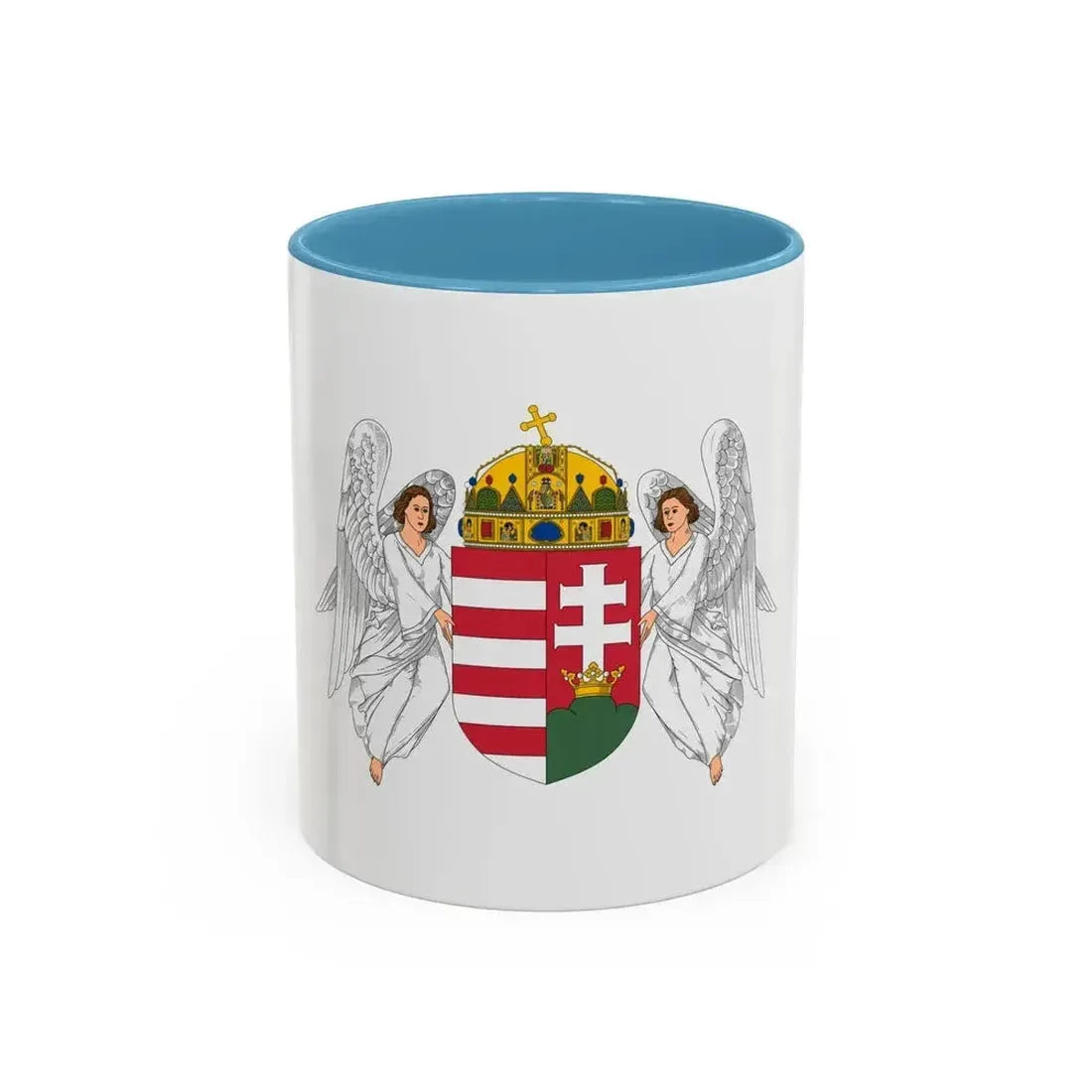 Coat of arms of Hungary (1915-1918, 1919-1946) - Accent Coffee Mug 11oz Light Blue - Go Mug Yourself
