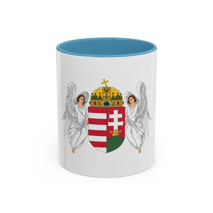 Coat of arms of Hungary (1915-1918, 1919-1946) - Accent Coffee Mug 11oz Light Blue - Go Mug Yourself