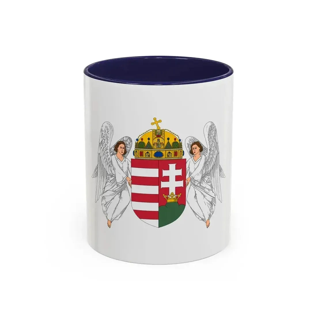 Coat of arms of Hungary (1915-1918, 1919-1946) - Accent Coffee Mug 11oz Navy - Go Mug Yourself
