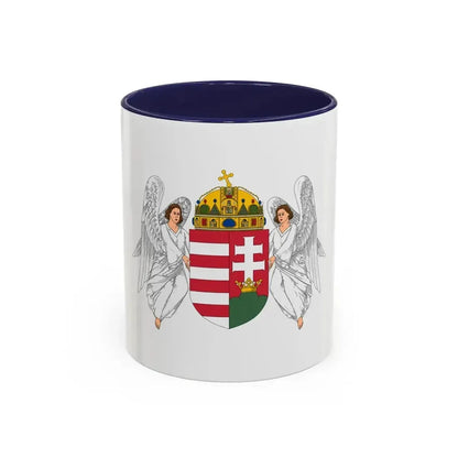 Coat of arms of Hungary (1915-1918, 1919-1946) - Accent Coffee Mug 11oz Navy - Go Mug Yourself