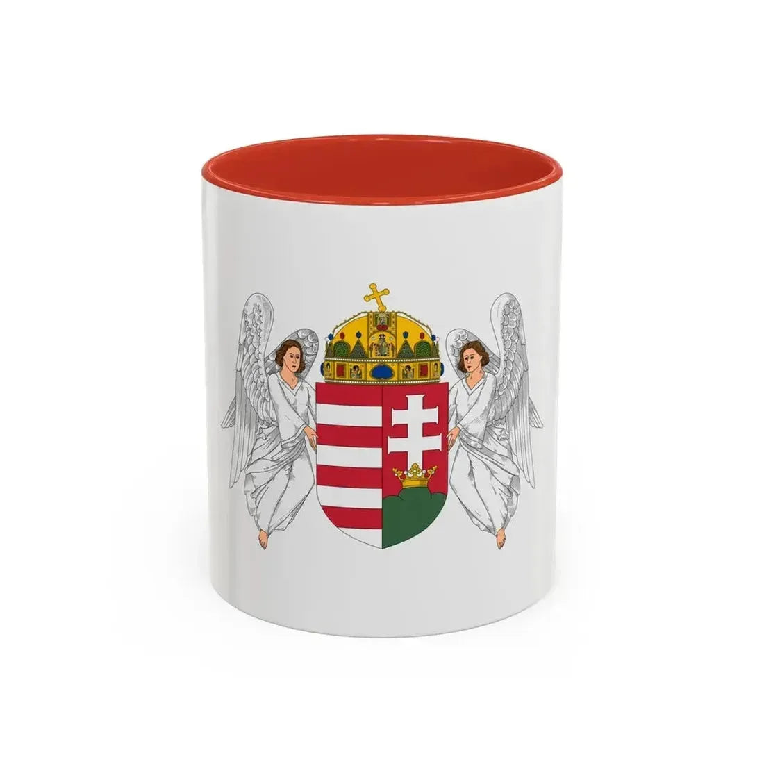 Coat of arms of Hungary (1915-1918, 1919-1946) - Accent Coffee Mug 11oz Red - Go Mug Yourself