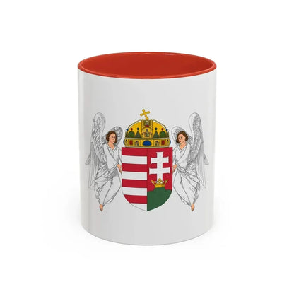 Coat of arms of Hungary (1915-1918, 1919-1946) - Accent Coffee Mug 11oz Red - Go Mug Yourself