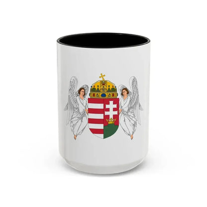 Coat of arms of Hungary (1915-1918, 1919-1946) - Accent Coffee Mug 15oz Black - Go Mug Yourself