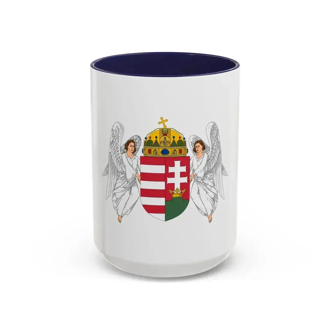 Coat of arms of Hungary (1915-1918, 1919-1946) - Accent Coffee Mug 15oz Navy - Go Mug Yourself