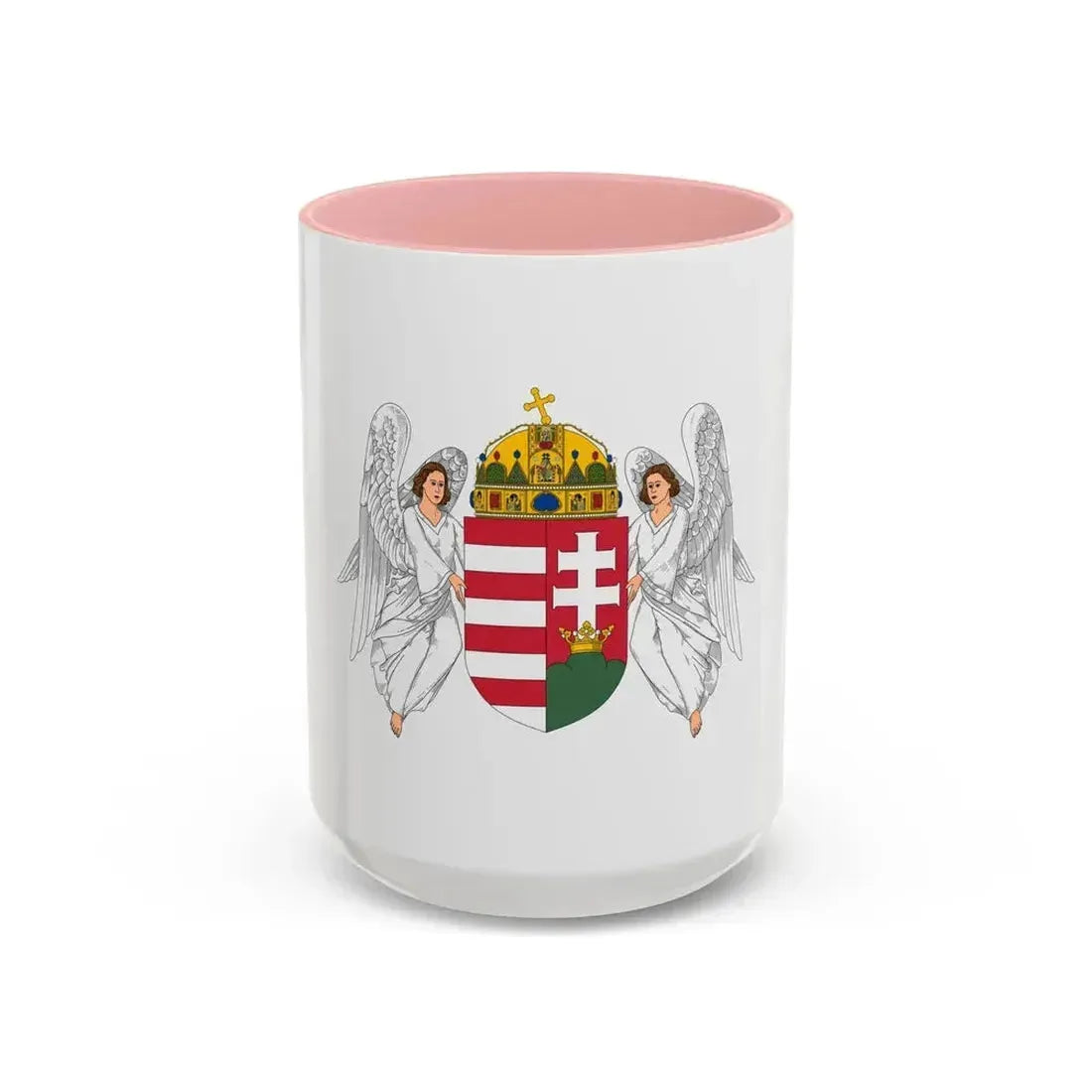 Coat of arms of Hungary (1915-1918, 1919-1946) - Accent Coffee Mug 15oz Pink - Go Mug Yourself