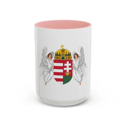Coat of arms of Hungary (1915-1918, 1919-1946) - Accent Coffee Mug 15oz Pink - Go Mug Yourself