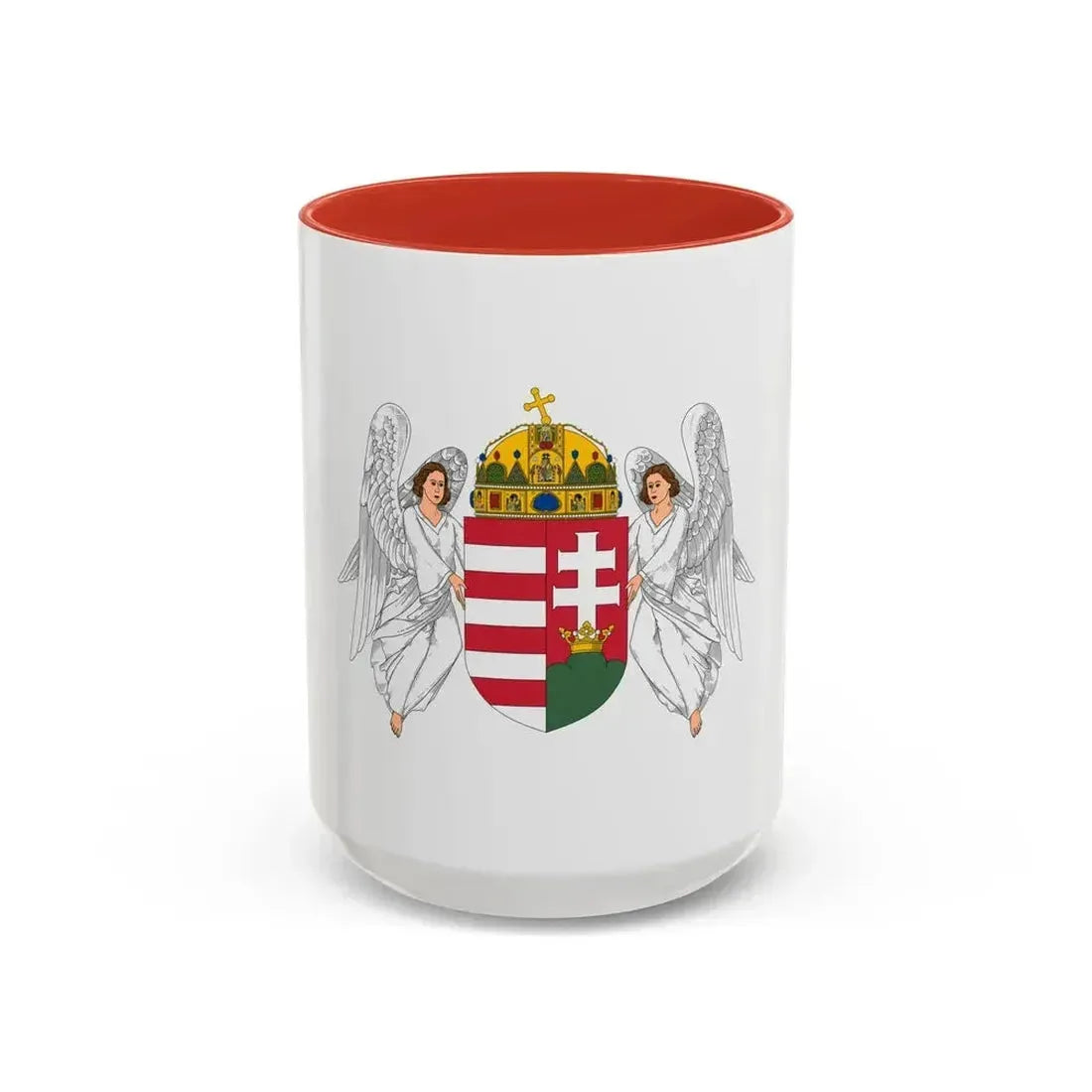 Coat of arms of Hungary (1915-1918, 1919-1946) - Accent Coffee Mug 15oz Red - Go Mug Yourself