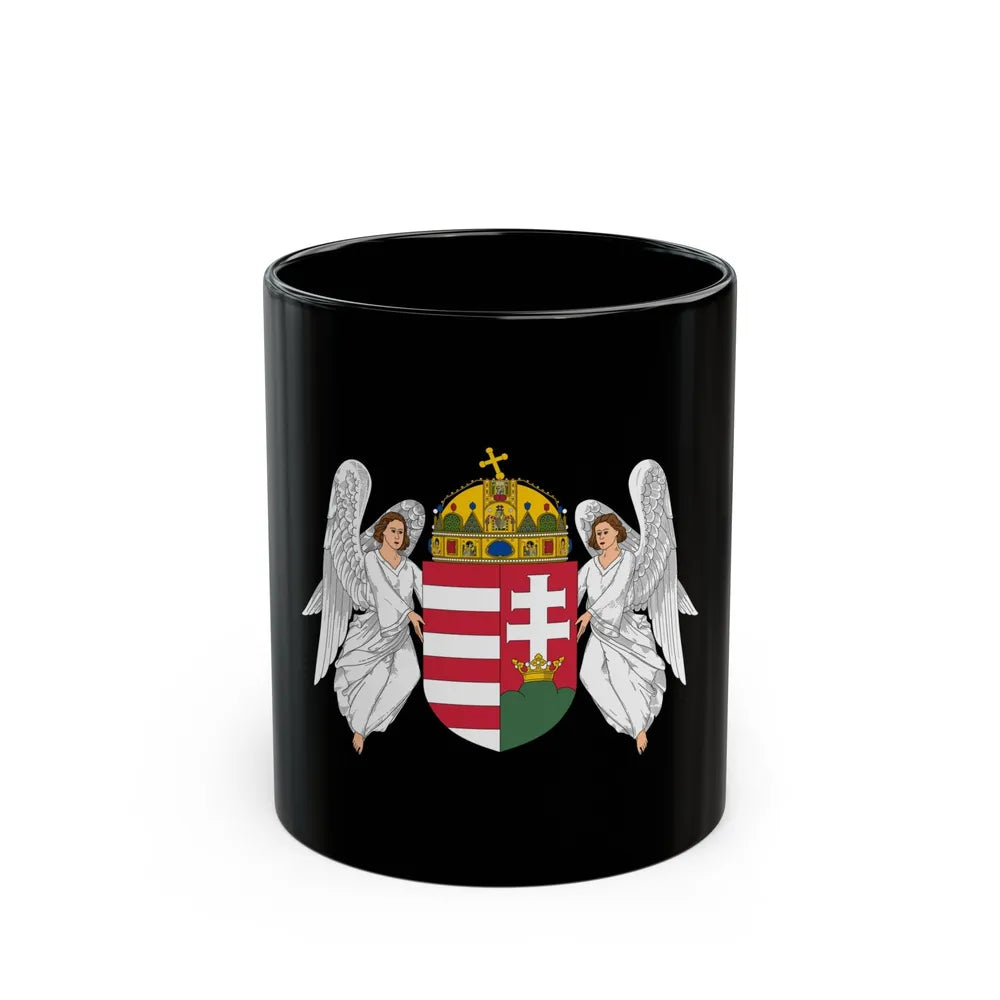 Coat of arms of Hungary (1915-1918, 1919-1946) - Black Coffee Mug-11oz-Go Mug Yourself