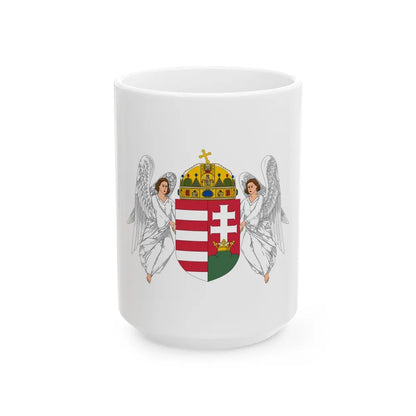 Coat of arms of Hungary (1915-1918, 1919-1946) - White Coffee Mug-15oz-Go Mug Yourself