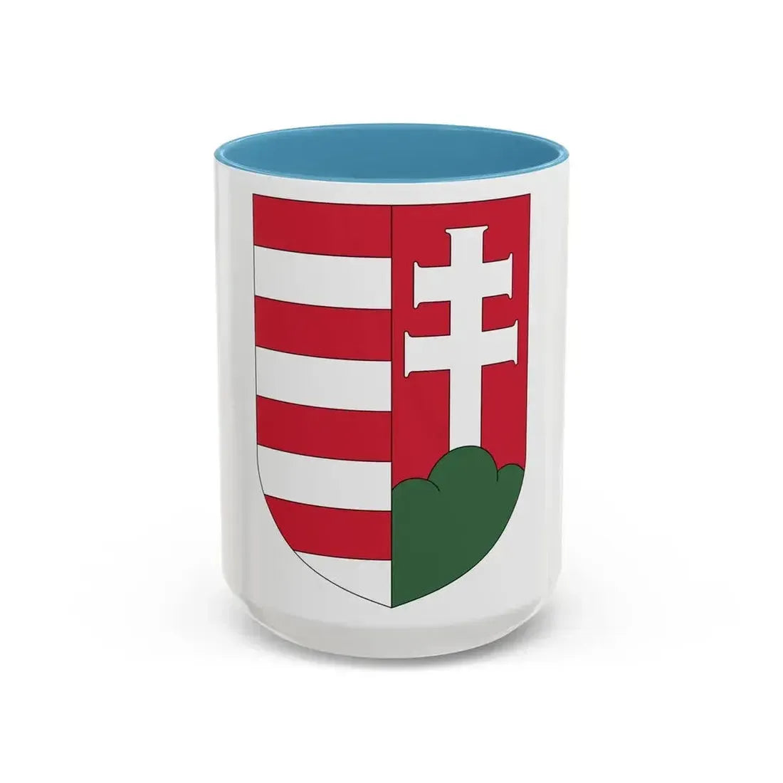 Coat of arms of Hungary (1918-1919) - Accent Coffee Mug 15oz Light Blue - Go Mug Yourself
