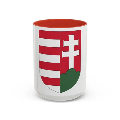 Coat of arms of Hungary (1918-1919) - Accent Coffee Mug 15oz Red - Go Mug Yourself