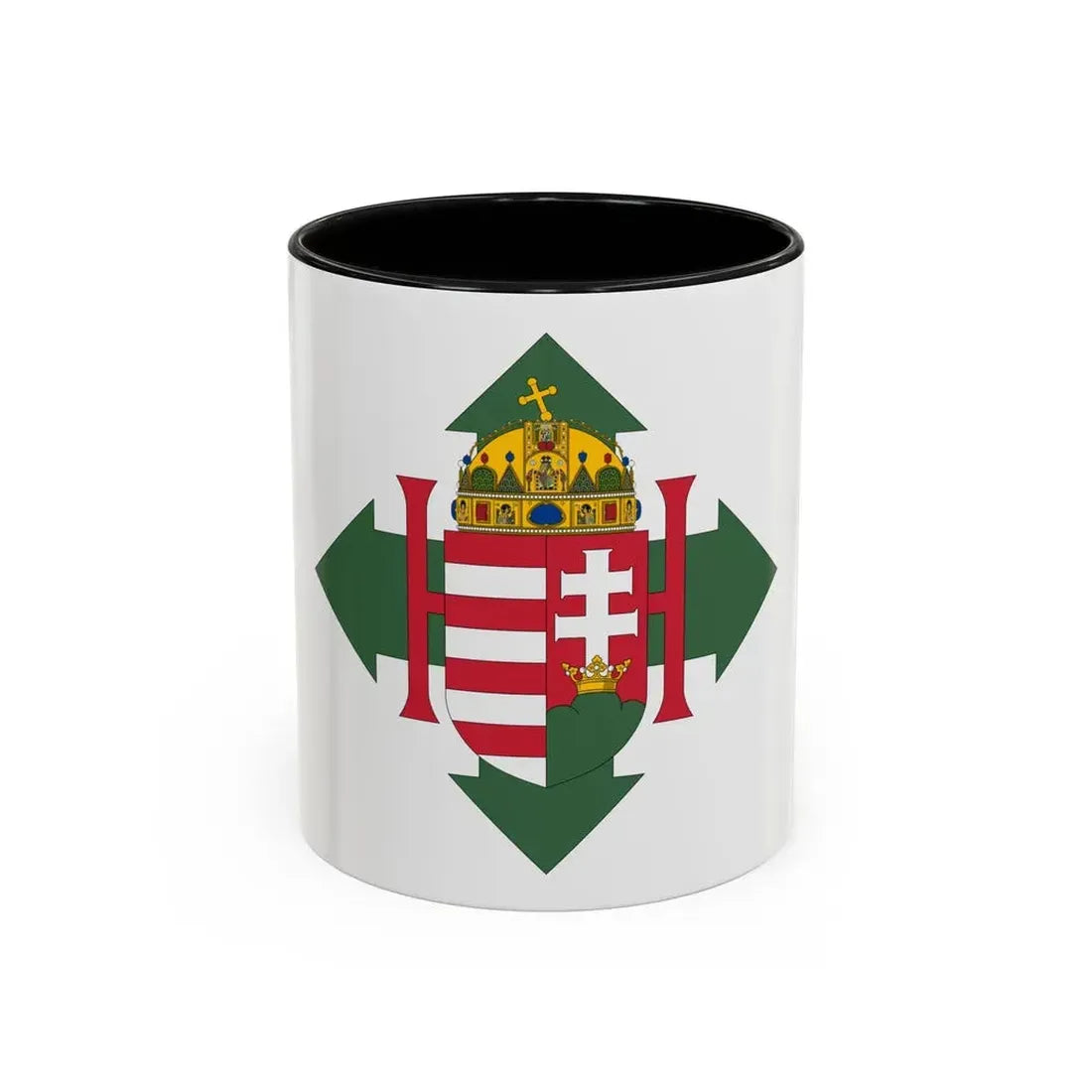 Coat of arms of Hungary (1945) - Accent Coffee Mug 11oz Black - Go Mug Yourself