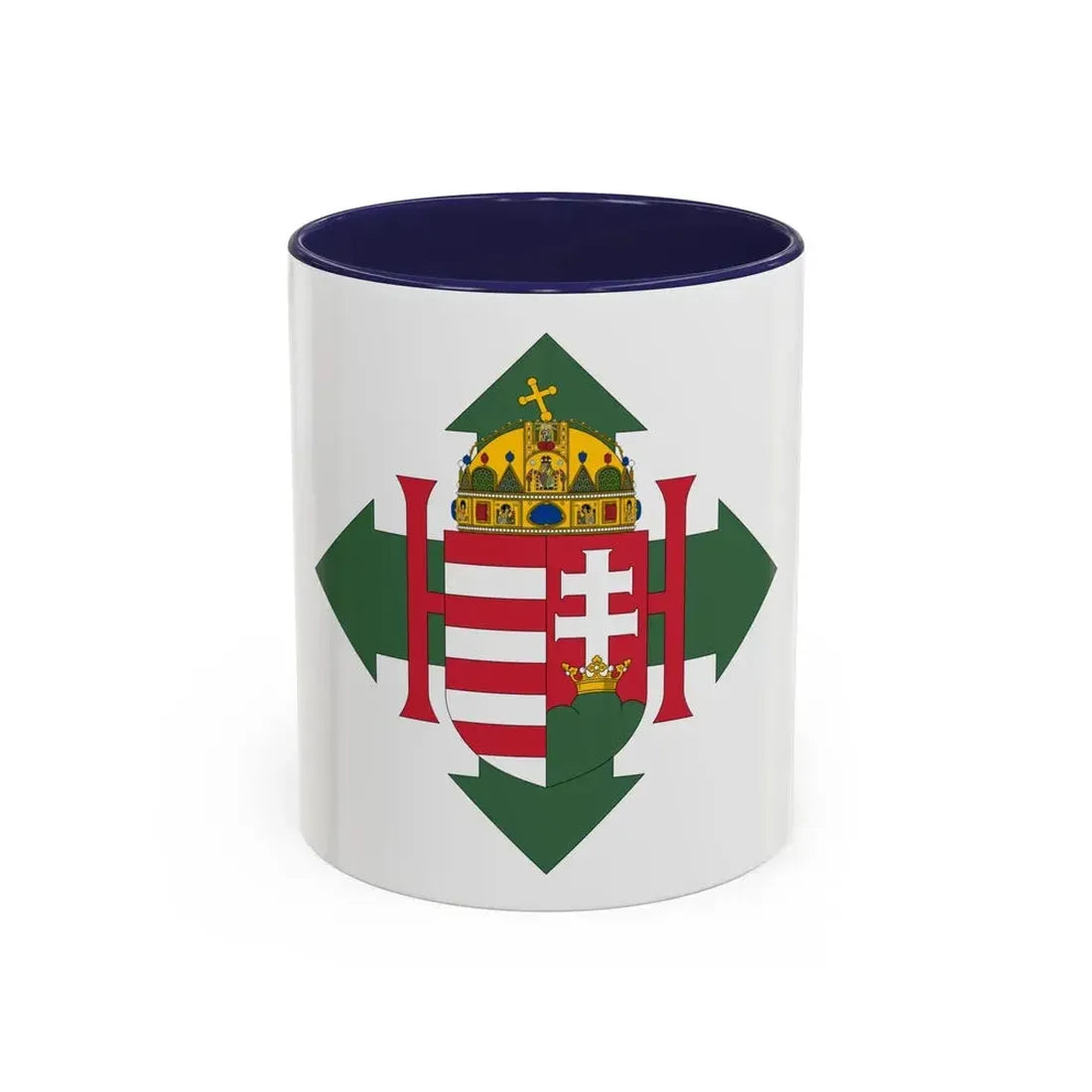 Coat of arms of Hungary (1945) - Accent Coffee Mug 11oz Navy - Go Mug Yourself