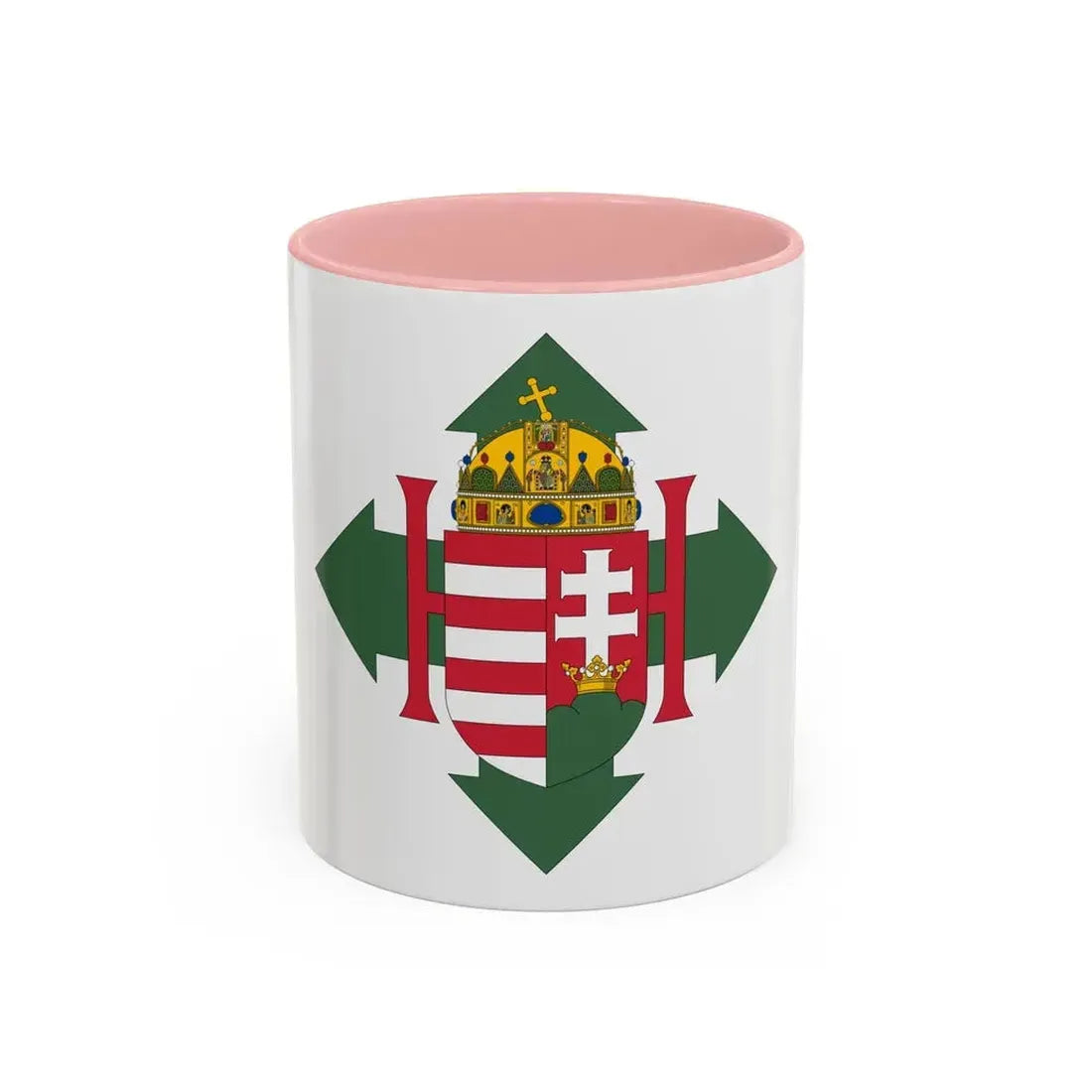 Coat of arms of Hungary (1945) - Accent Coffee Mug 11oz Pink - Go Mug Yourself