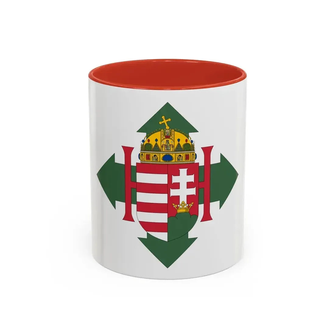 Coat of arms of Hungary (1945) - Accent Coffee Mug 11oz Red - Go Mug Yourself